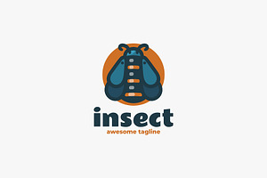 Insect Simple Mascot Logo