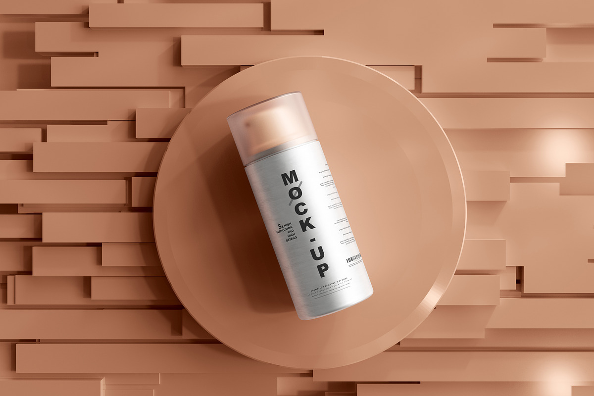 Aluminum Cosmetic Mockup Bundle, a Cups & Container Mockup by pmvch (Photo 177 of 206)