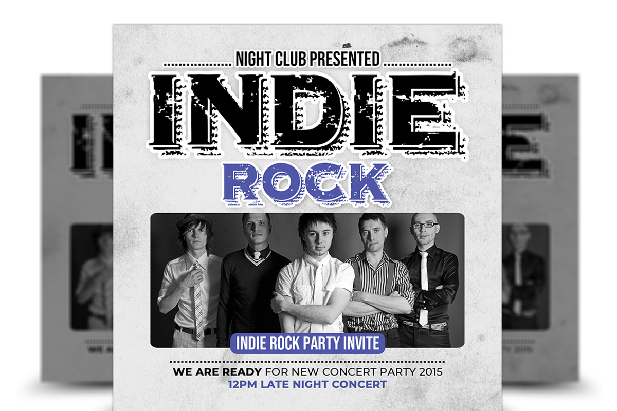 Indie Rock Flyer / Poster, a Flyer Template by AfzaalGraphics (Photo 1 of 2)