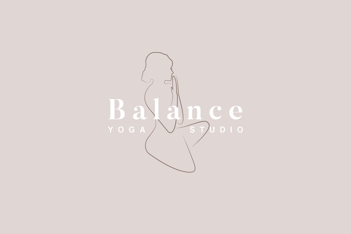Feminine line drawing logo kit, a Branding & Logo Template by Tropical Type (Photo 6 of 9)