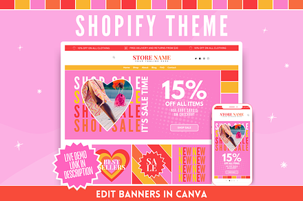 Red Colorful Shopify Theme, a Shopify Template by SunshineStudioBoutique