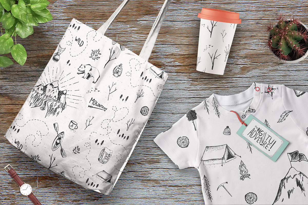 Big Adventure | Sketched Set, a Pattern Graphic by Julia Shvets (Photo 2 of 7)