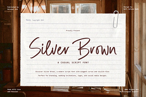 Silver Brown Casual Script Font, a Script Font by Heinzel Std