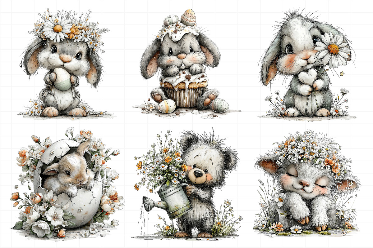 Whimsical Spring Animal Clipart, an Illustration by Daily.Designs (Photo 4 of 7)