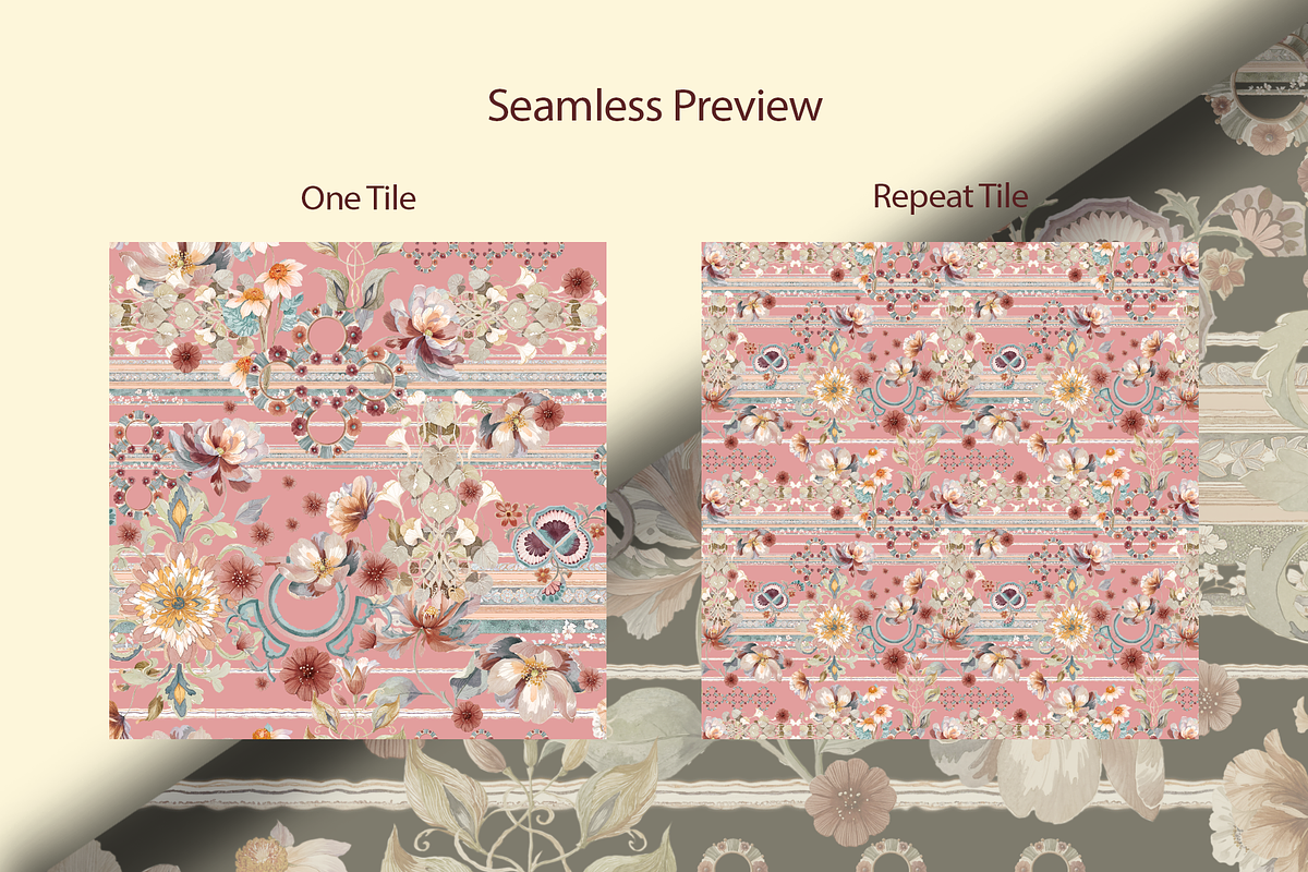ANTIQUE FLORISH, a Pattern Graphic by rumacorakstudio (Photo 4 of 6)