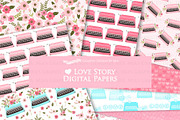 Love Typewriter Pink and Light Blue, an Illustration by Mia's Graphic Design (Thumbnail 9 of 9)