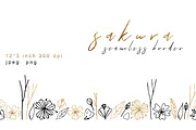 Sakura Floral Doodle Set, a Graphic by kh_cat (Thumbnail 6 of 6)