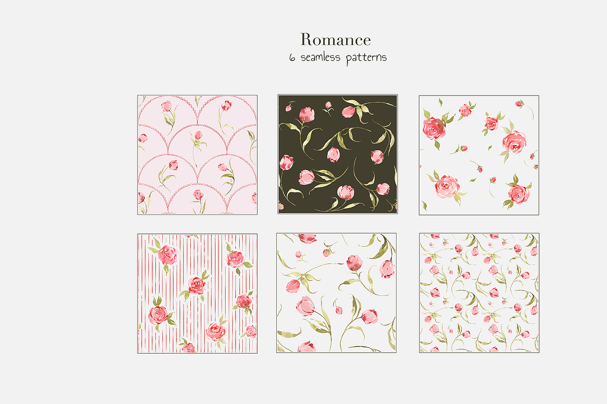 Romance - watercolor flowers clipart, an Illustration by Bruna Illustrates (Photo 4 of 5)