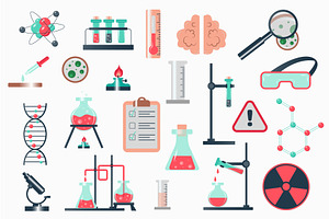 Science Laboratory Elements Set, a Templates & Theme by alexdndz