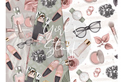 Fashion digital paper, makeup papers, a Pattern Graphic by Collart Studio (Thumbnail 3 of 6)