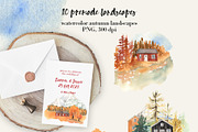Fall Camping Forest Landscape, a Seasonal Illustration by Catch the Dream Art (Thumbnail 4 of 13)