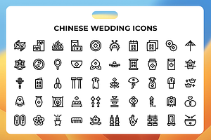 Chinese Wedding Icons, a Duotone Icon by Wencory