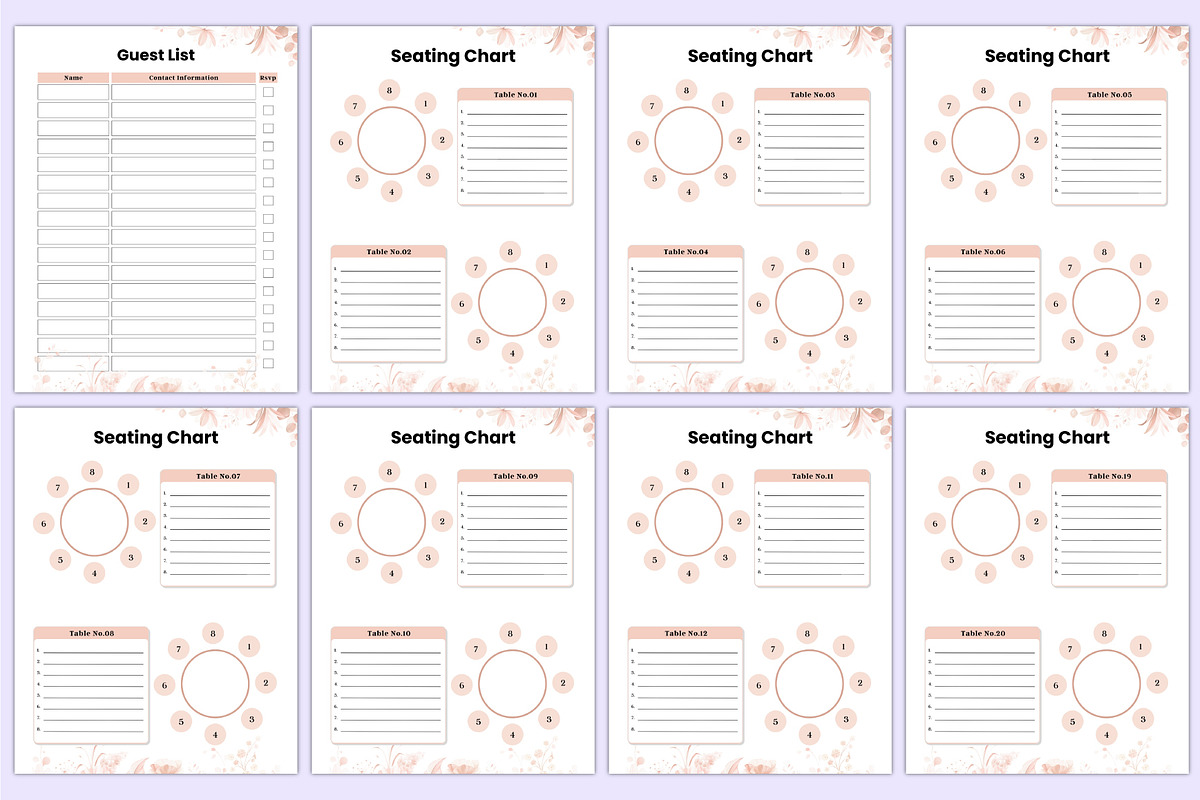 2025 Wedding Planner Canva Template, a Stationery Template by Mustafiz (Photo 5 of 6)