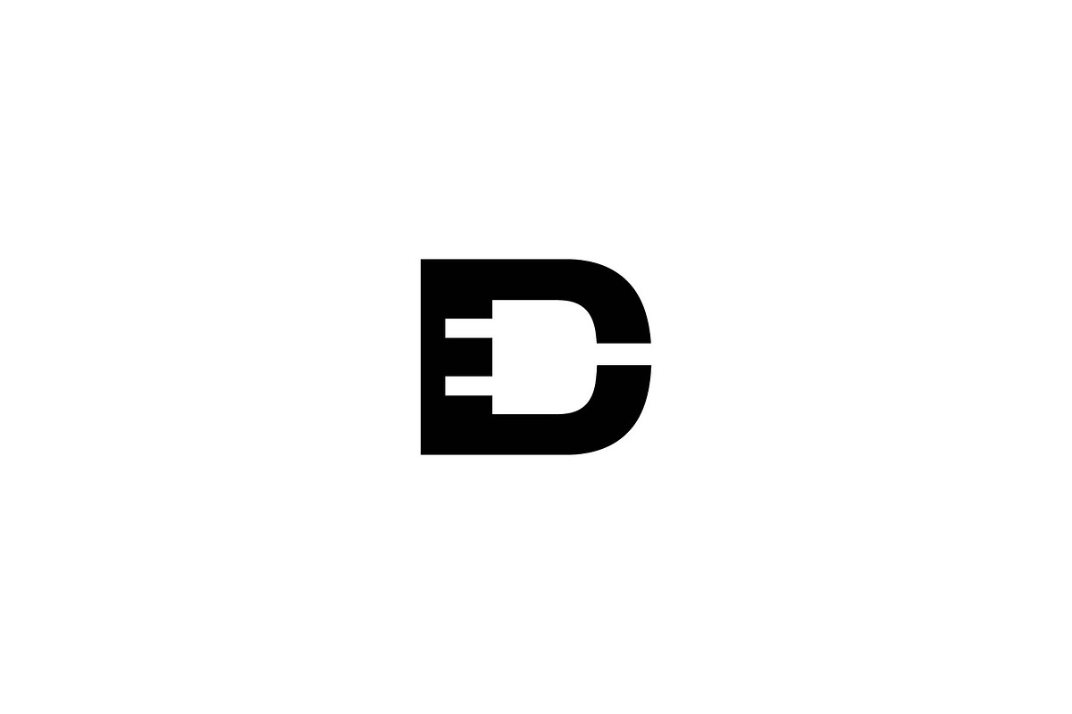 D electric initial logo, a Branding & Logo Template by ZHR Creative