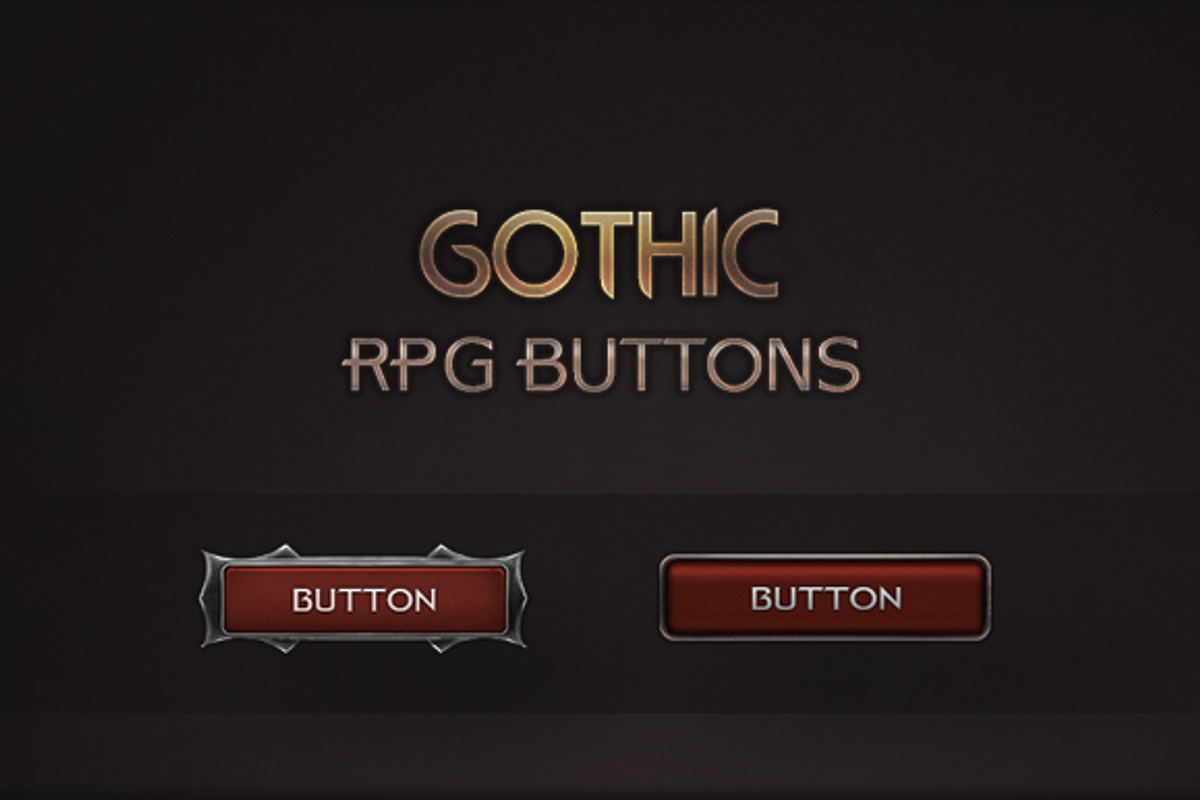 Gothic RPG Buttons, a Templates & Theme by Kodiak Graphics (Photo 1 of 2)