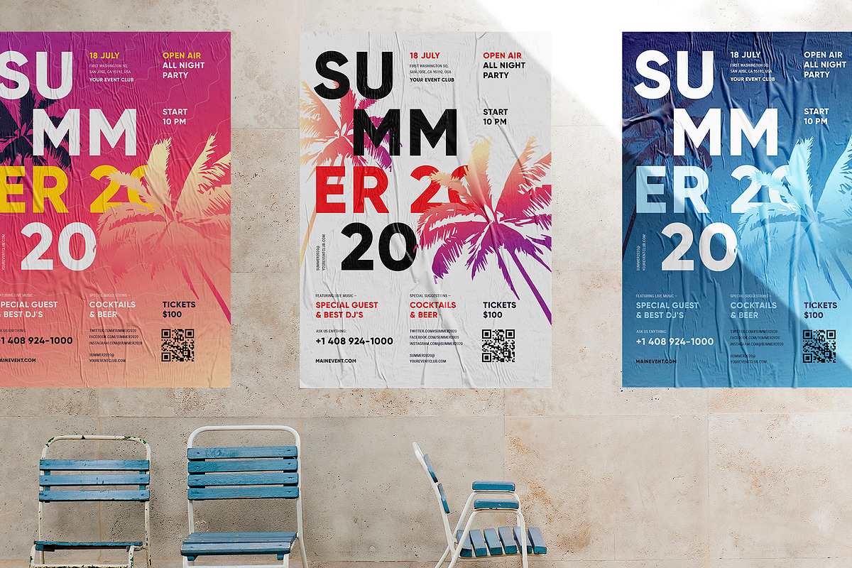 Summer Event Poster Template #4, a Flyer Template by Danil Polshin (Photo 4 of 9)