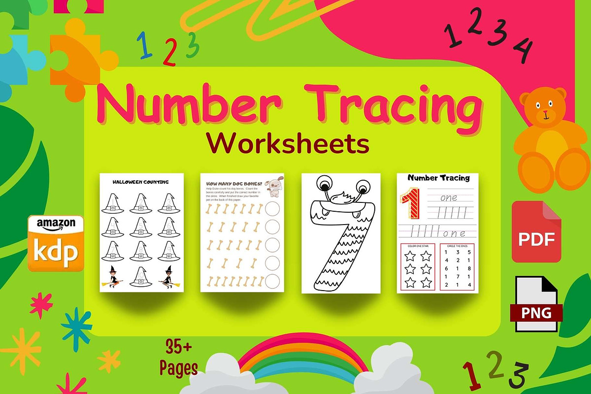 Kindergarten Math Number Activities, a Templates & Theme by Premium Digital Templates (Photo 1 of 2)