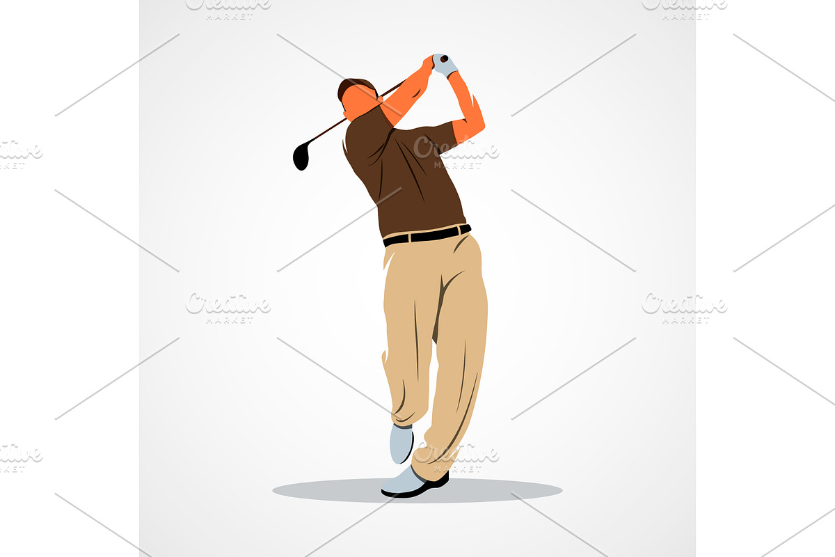 golf player illustration, a Sport Illustration by 3D Tai