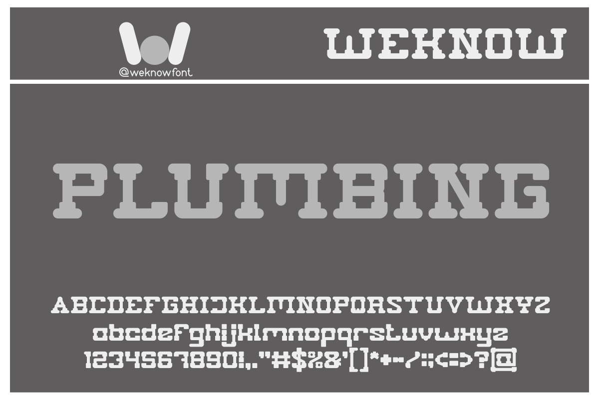 plumbing font, a Font by weknow (Photo 1 of 5)