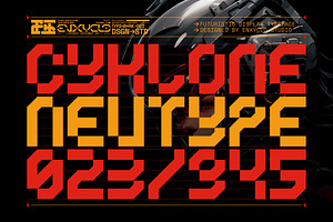 CYKLONE - Cyberpunk Futuristic Font