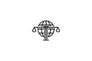 Minimalist World Law Firm Logo, a Branding & Logo Template by Luxury Logos (Thumbnail 3 of 4)