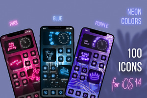 Neon Colors - iOS 14 App Icons