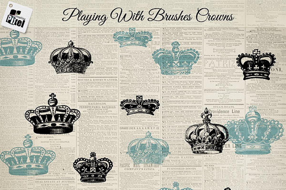 Vintage Crowns, a Brush Add-On by Vintage Style Designs (Photo 1 of 2)