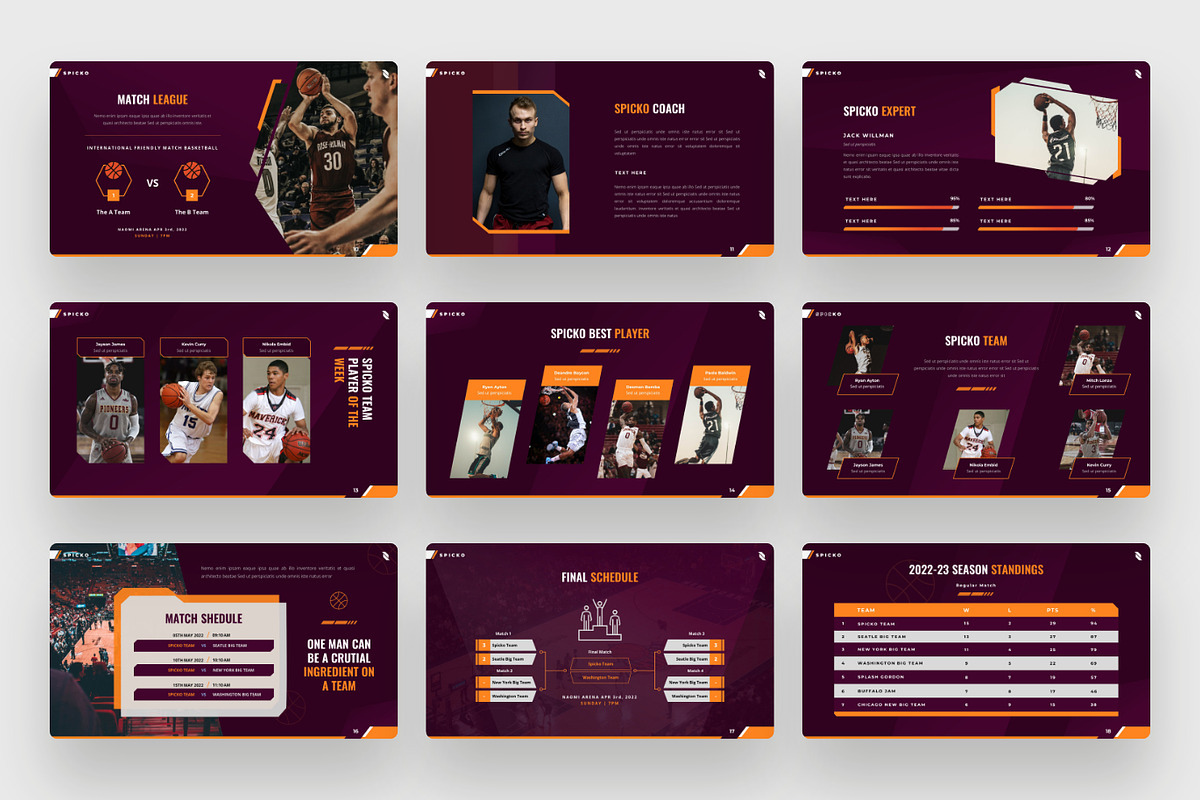 Spicko - PowerPoint basketball, a Presentation Template by BeadyLab (Photo 3 of 6)