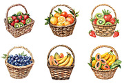 Fruits in the Basket Clipart PNG, an Illustration by SinaCreation (Thumbnail 5 of 5)