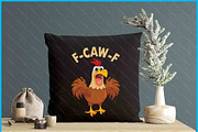 F Caw F Funny Chicken Rooster SVG, a Graphic by Creativeusart (Thumbnail 4 of 4)