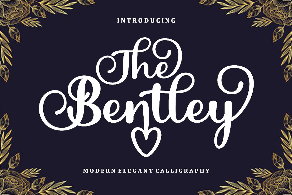 The Bentley Script, a Script Font by Bosstype Studio (Photo 1 of 8)