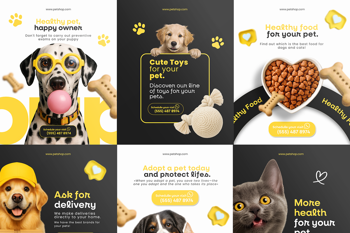 Social Media – PetShop (Psd+Canva), a Social Media Template by Nina Shaw (Photo 9 of 11)