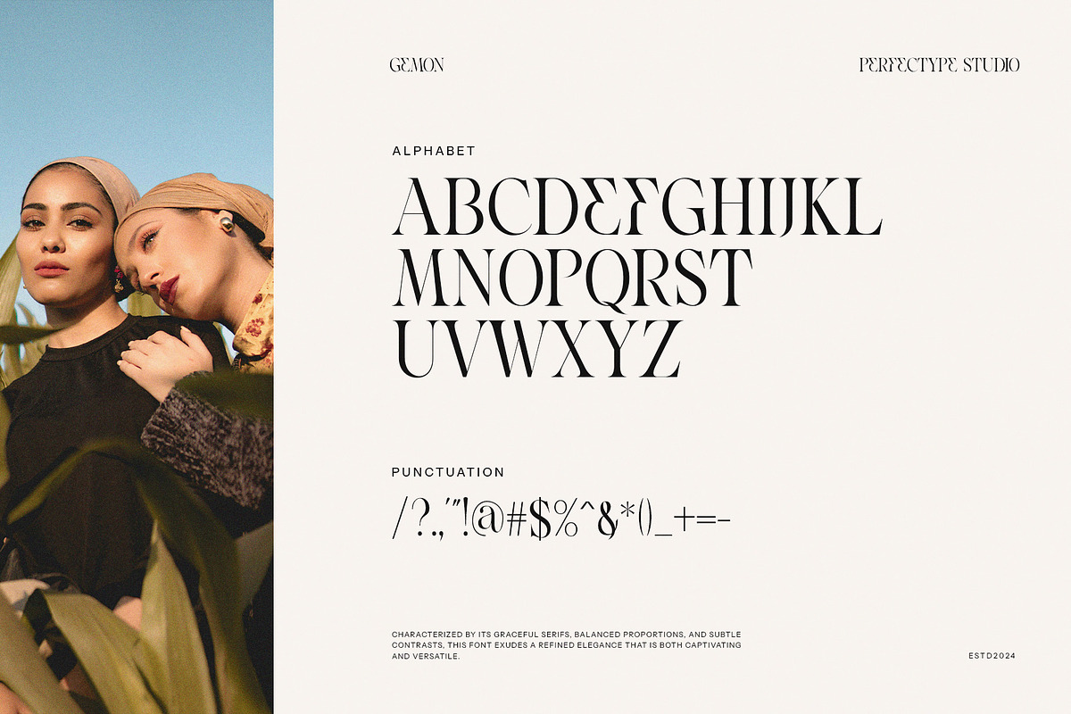 Gemon Unique Serif Font, a Serif Font by Perfectype (Photo 8 of 8)