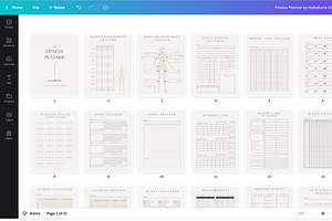 Fitness Planner Canva Template