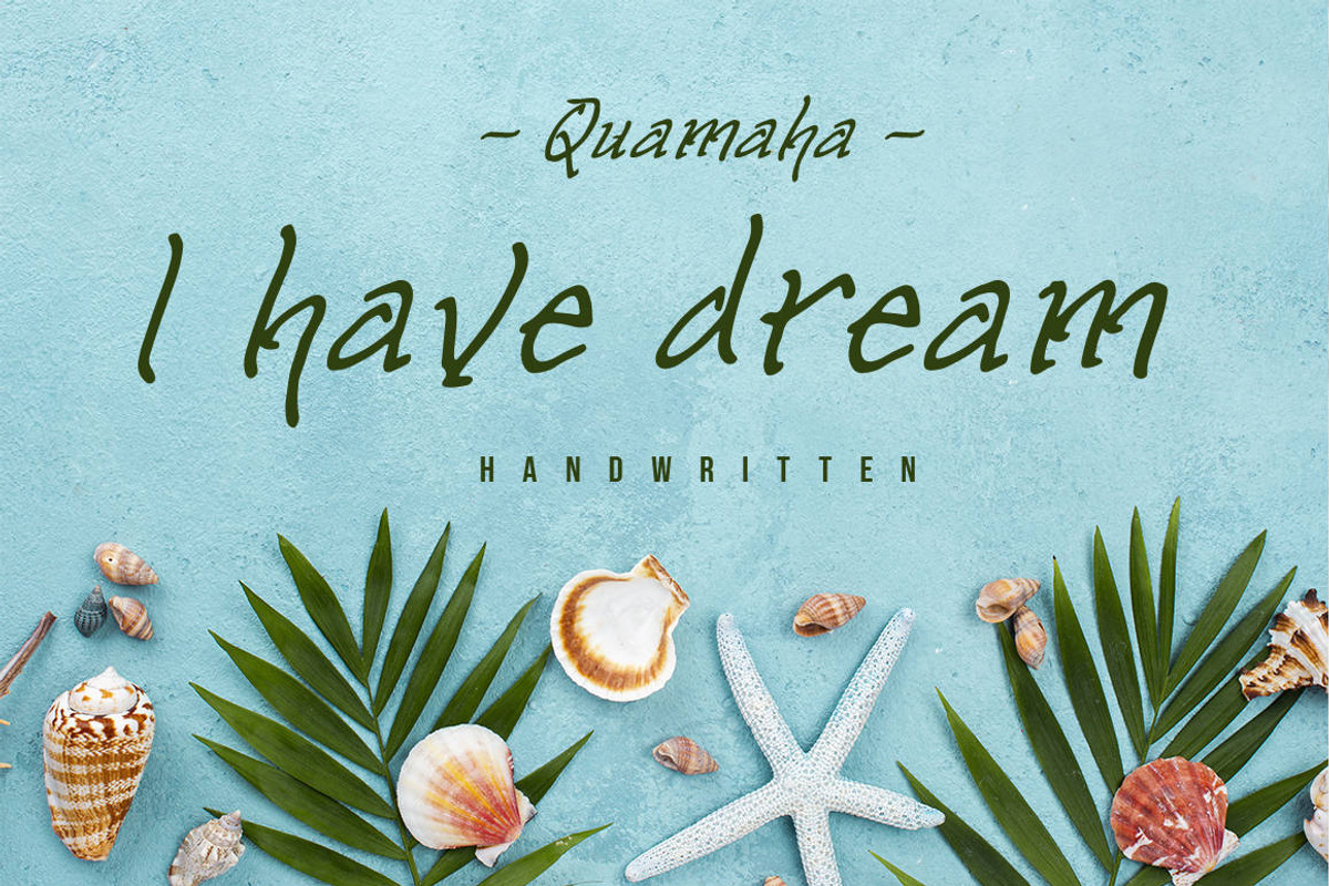 Quamaha - Elegant Handwritten Font, a Script Font by Naistudio (Photo 3 of 7)