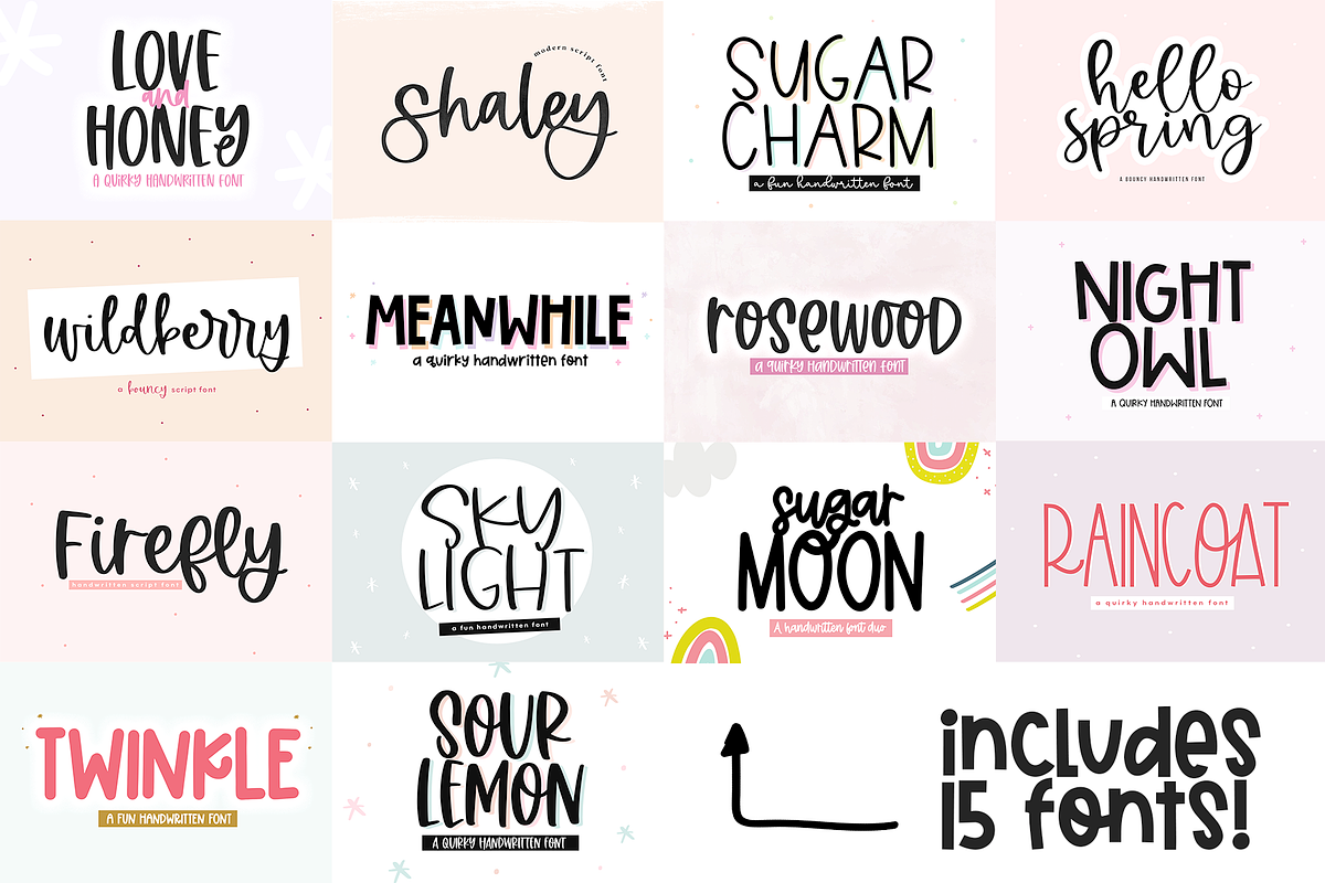 Spring Handwritten Font Bundle, a Script Font by KA Designs