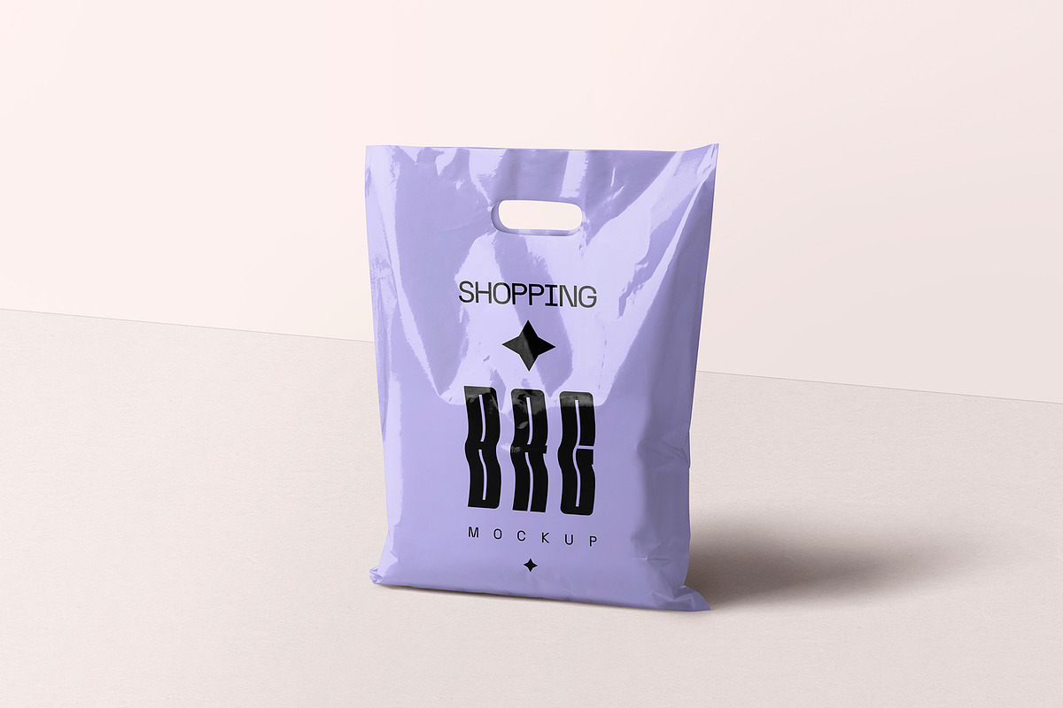 D Cut Plastic Bag Mockup, a Product Mockup by MockupCraft (Photo 6 of 6)