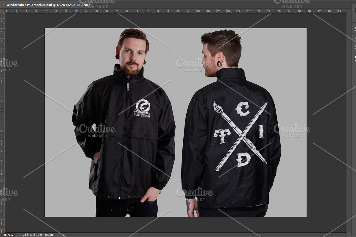 Windbreaker PSD Mockup, a Presentation Template by Gordon Designs