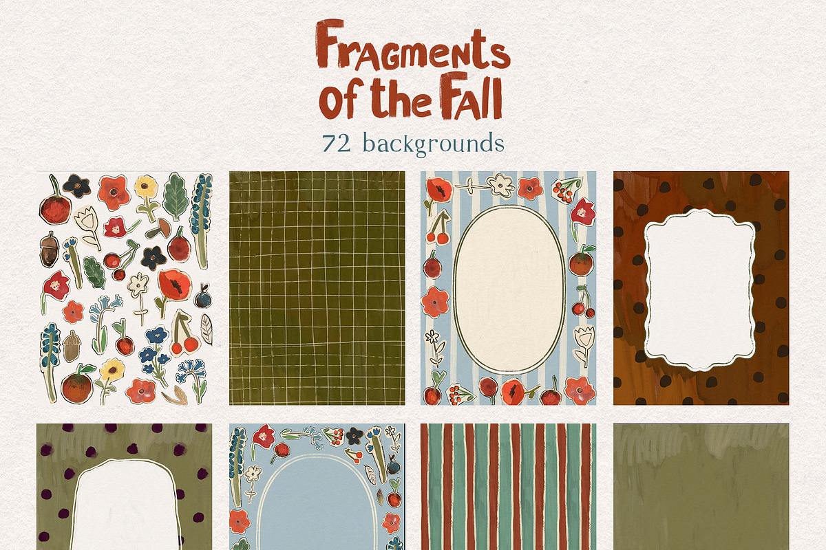 Fall Cottagecore Frames Backgrounds, a Decorative Illustration by whiteheartdesign (Photo 9 of 22)