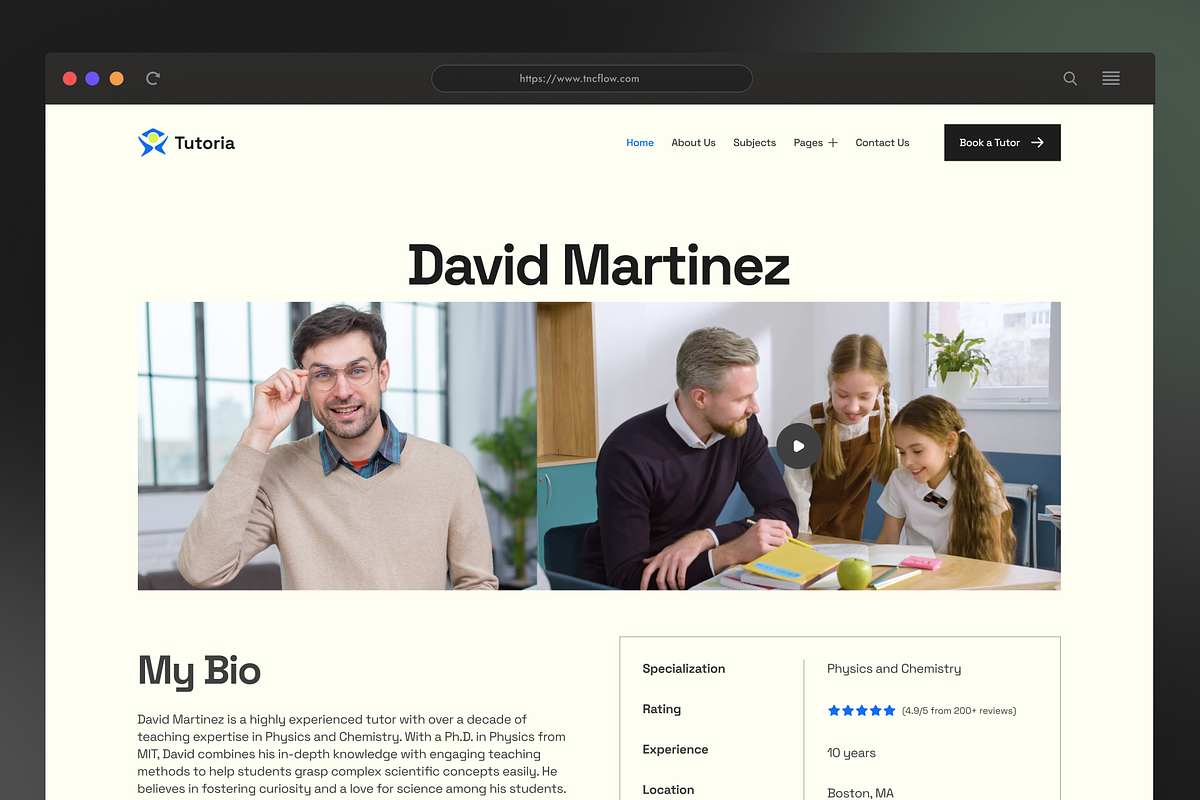 Tutoria - Education Website Template, a HTML Template by TNCFlow (Photo 2 of 5)