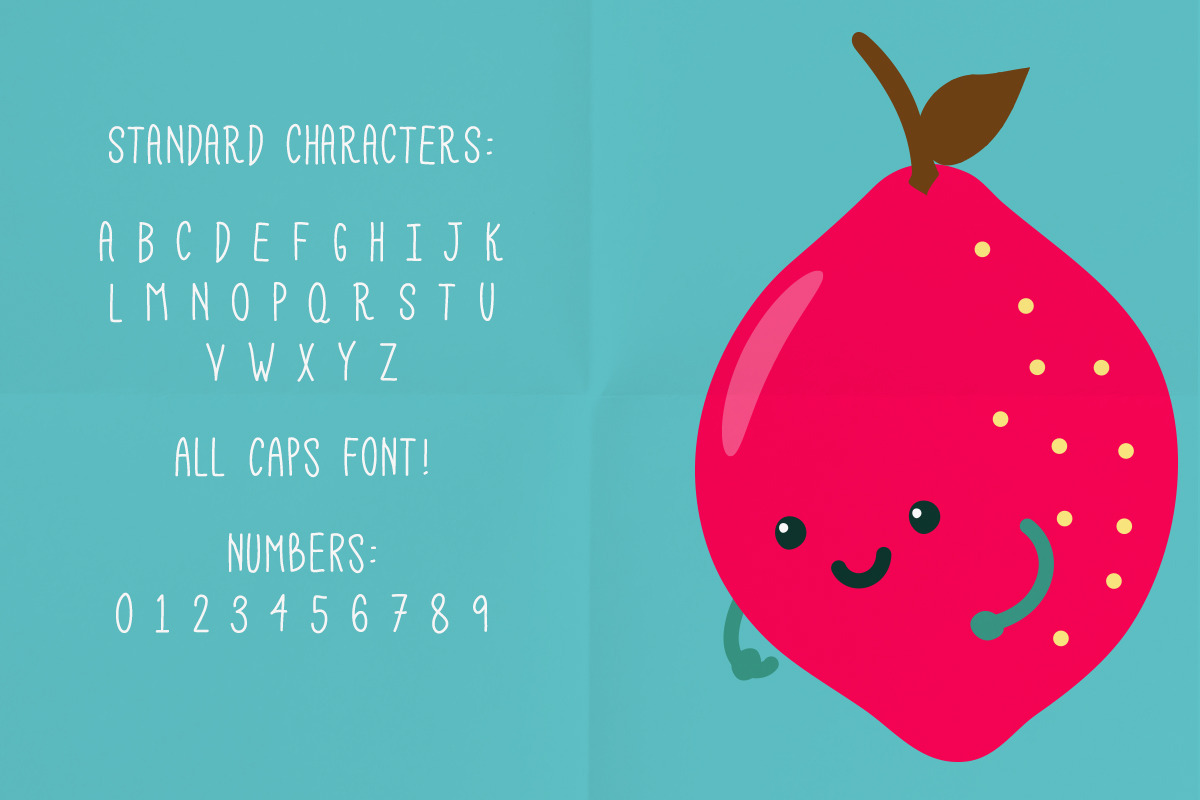 Pink Lemonade a hand-drawn cute font preview 2