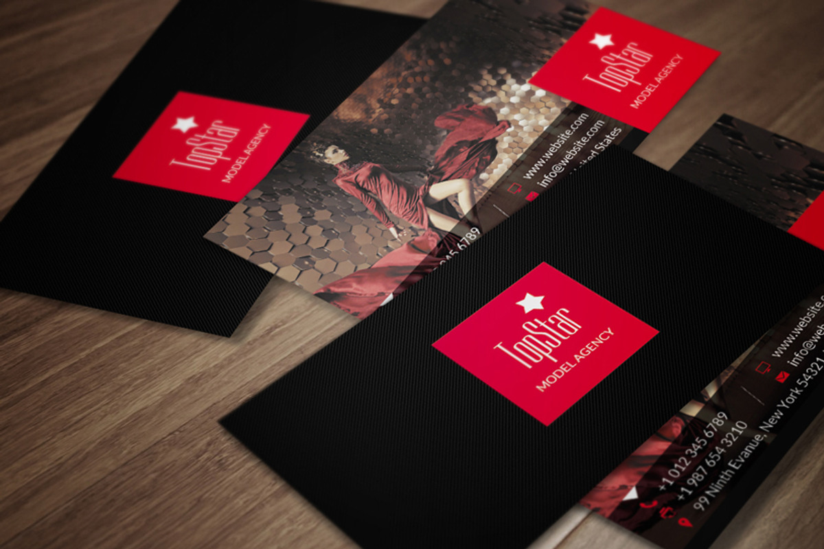 Fashion Model Agency Card CM054, a Business Card Template by annozio (Photo 1 of 4)