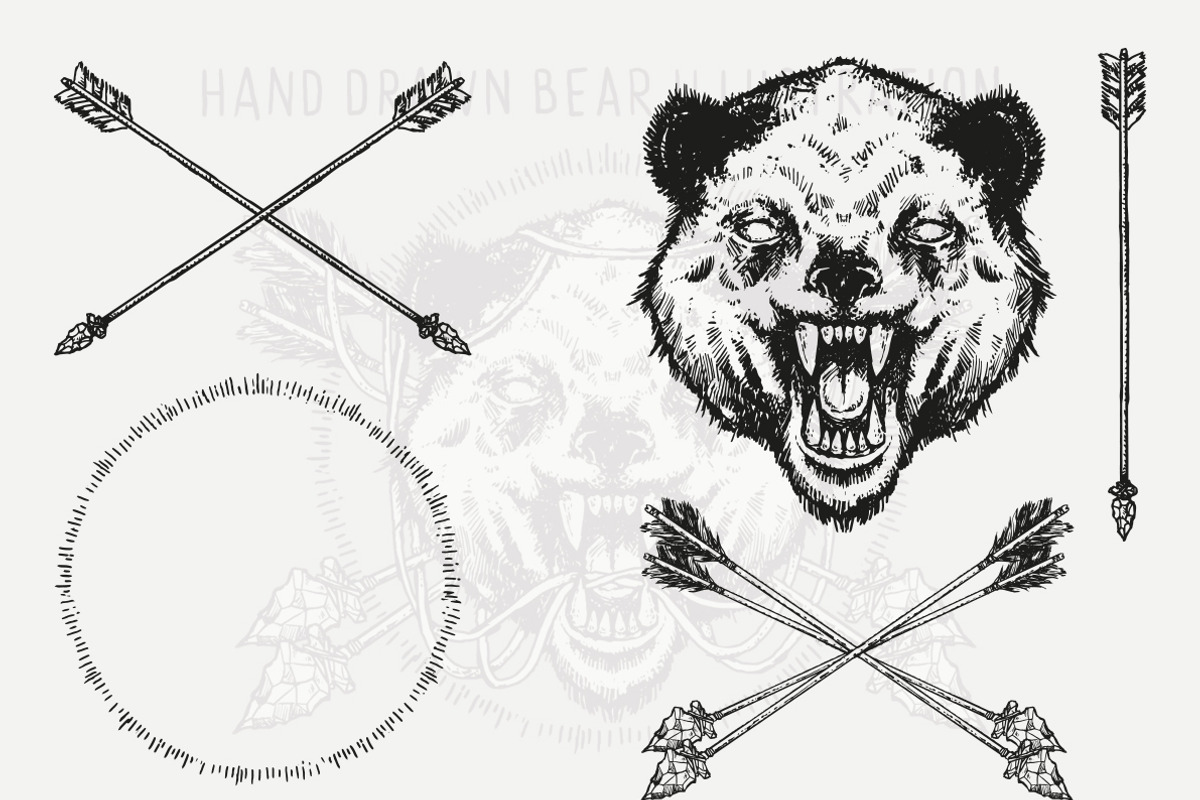 Bear Vector Illustration, an Illustration by danielcomerci (Photo 3 of 3)