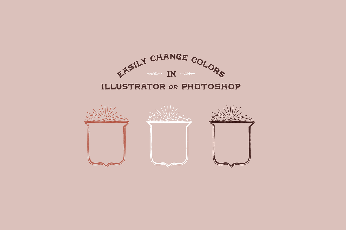 Vintage Cactus Crests, an Illustration by Antiquaria (Photo 8 of 9)