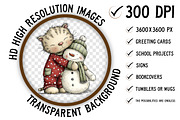 Winter Pajama Cats Clipart, an Illustration by Craft Nest (Thumbnail 2 of 11)