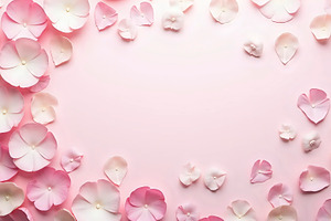 Subtle Pink Petals Pattern With Copy, a Photo by LOGOCREATIVE