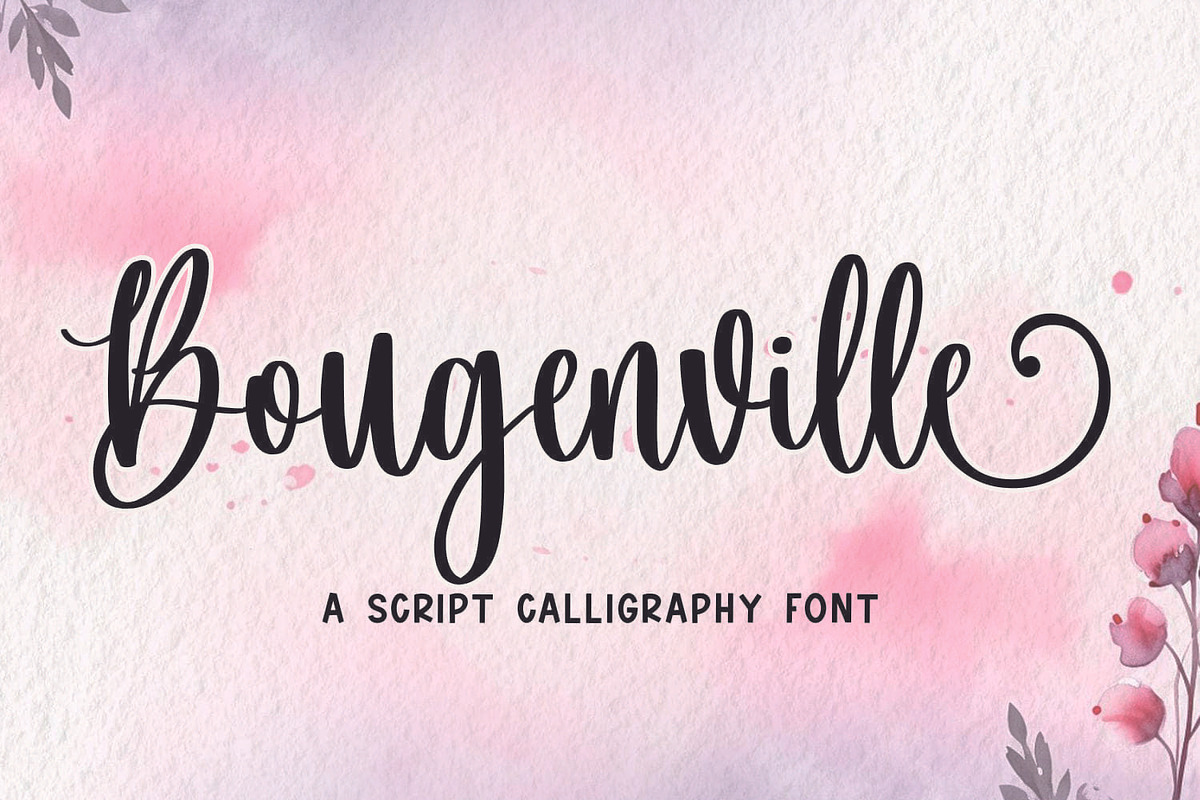 Bougenville - Wedding Font, a Script Font by Mozatype (Photo 1 of 7)
