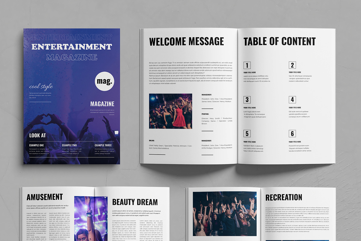 Entertainment Magazine Template