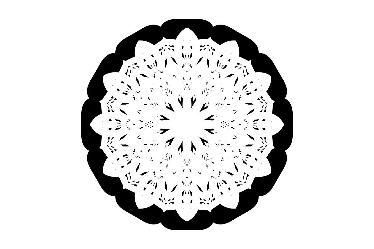 Black White Mandala Illustration Set, a Decorative Illustration by NJ Himel (Photo 3 of 101)