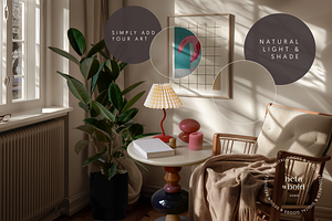 Sunlit Cozy Corner Wall Art Mockup